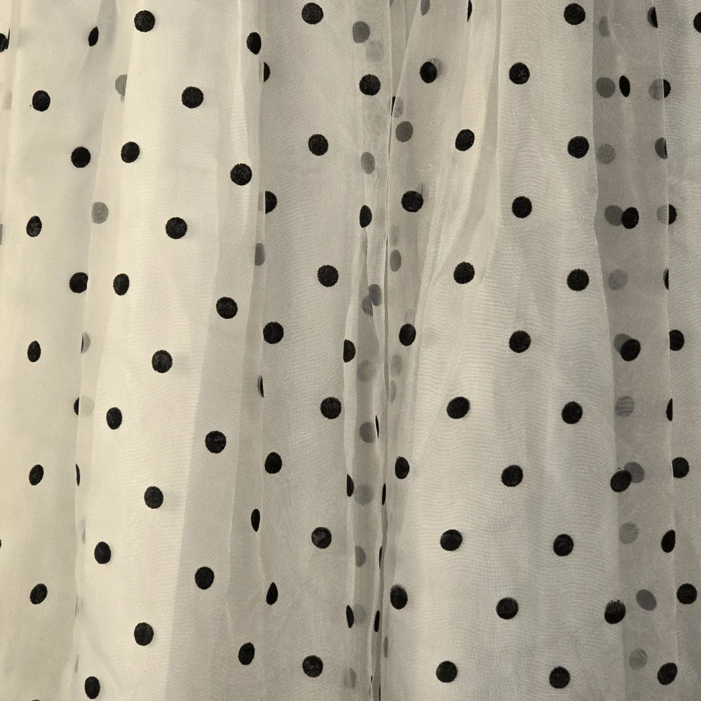 Cute White Polka Dot Kids‎ Spring Or Easter Dress with Pink Sash